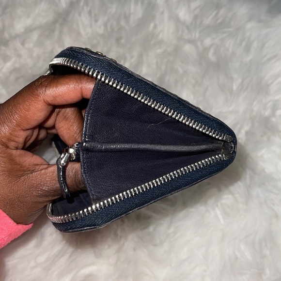 Miu Miu Studded Leather Zippy Wallet Dark Grey - Picture 10 of 14